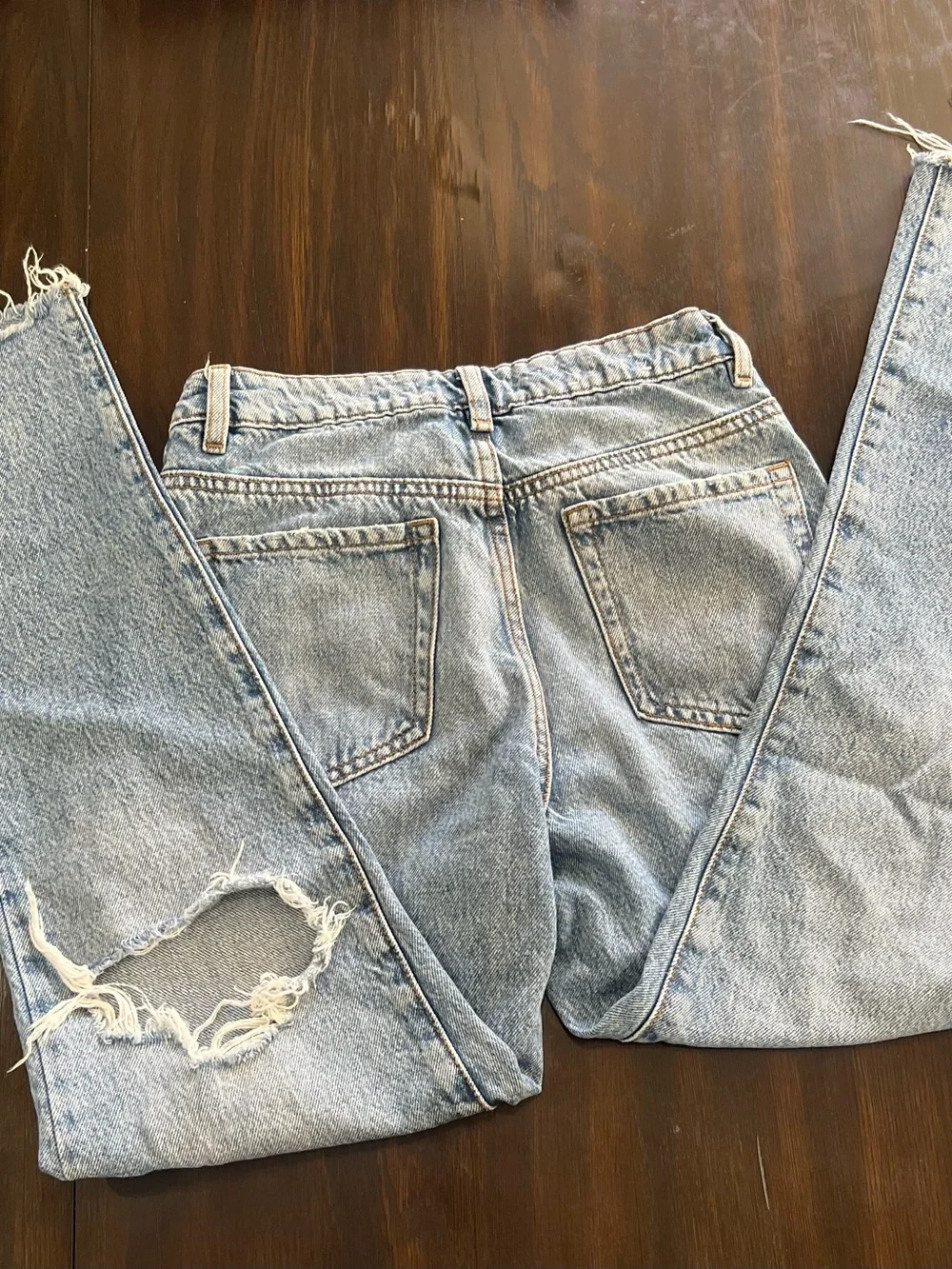 Garage Light Blue Straight Leg Jeans